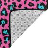 Cute Turquoise Leopard Print Carpet 63x48in Bedroom Rug Non-Slip Area Rugs for Living Room view 4