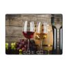 Art Red Wine Galsses & Grapes Print Carpet 80x58in Bedroom Rug Non-Slip Area Rugs for Living Room view 1