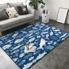 Cute Blue Fish Print Carpet 80x58in Bedroom Rug Non-Slip Area Rugs for Living Room view 2