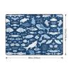 Cute Blue Fish Print Carpet 80x58in Bedroom Rug Non-Slip Area Rugs for Living Room view 3