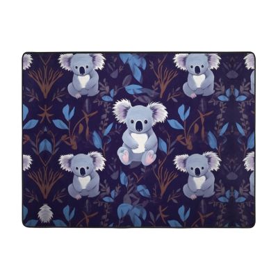 Lovely Koala Print Carpet 63x48in Bedroom Rug Non-Slip Area Rugs for Living Room