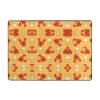 Beer and Crawfish Pattern Print Carpet 80x58in Bedroom Rug Non-Slip Area Rugs for Living Room view 1