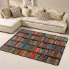 Library Bookshelf Print Carpet 63x48in Bedroom Rug Non-Slip Area Rugs for Living Room view 2