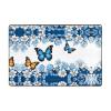 Blue Butterflies White Flowers Print Carpet 72x48in Bedroom Rug Non-Slip Area Rugs for Living Room view 1