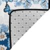 Blue Butterflies White Flowers Print Carpet 72x48in Bedroom Rug Non-Slip Area Rugs for Living Room view 4