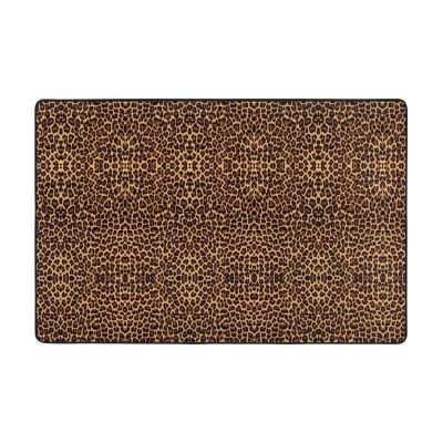 Leopard Patterned Wallpaper Print Carpet 72x48in Bedroom Rug Non-Slip Area Rugs for Living Room