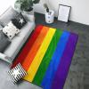 Rainbow Flag Print Carpet 80x58in Bedroom Rug Non-Slip Area Rugs for Living Room view 3