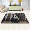 Musical Guitar Print Carpet 72x48in Bedroom Rug Non-Slip Area Rugs for Living Room view 2