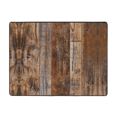 Brown Wood Print Carpet 63x48in Bedroom Rug Non-Slip Area Rugs for Living Room