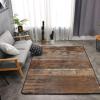 Brown Wood Print Carpet 63x48in Bedroom Rug Non-Slip Area Rugs for Living Room view 4