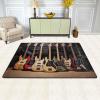 Guitar Bass Music Musical Instruments Print Carpet 72x48in Bedroom Rug Non-Slip Area Rugs for Living Room view 2