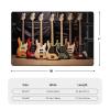 Guitar Bass Music Musical Instruments Print Carpet 72x48in Bedroom Rug Non-Slip Area Rugs for Living Room view 3