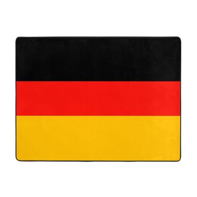 Germany Flag Print Carpet 63x48in Bedroom Rug Non-Slip Area Rugs for Living Room