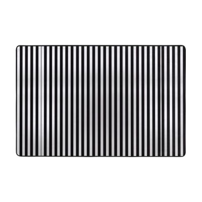 Black & White Stripe Print Carpet 72x48in Bedroom Rug Non-Slip Area Rugs for Living Room