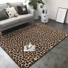 Leopard Patterned Wallpaper Print Carpet 80x58in Bedroom Rug Non-Slip Area Rugs for Living Room view 2