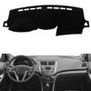 Fit for Hyundai Accent 2012-2017,Dashboard Cover,Black Dash Board Cover,Non-Slip Interior Dash Covers,Car Accessories (Lhd Blue Edge) view 1