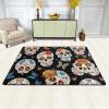 Sugar Skulls Print Carpet 72x48in Bedroom Rug Non-Slip Area Rugs for Living Room view 2