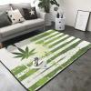 Grass Pot Leaf Print Carpet 80x58in Bedroom Rug Non-Slip Area Rugs for Living Room view 2
