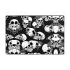 Black Skull Print Carpet 72x48in Bedroom Rug Non-Slip Area Rugs for Living Room view 1