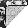 Black Skull Print Carpet 72x48in Bedroom Rug Non-Slip Area Rugs for Living Room view 3