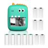 Ymiko Mini Thermal Printer Portable Sticker Maker Photo Printing for iOS Students Professionals Green (6) view 1