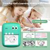 Ymiko Mini Thermal Printer Portable Sticker Maker Photo Printing for iOS Students Professionals Green (6) view 2