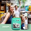 Ymiko Mini Thermal Printer Portable Sticker Maker Photo Printing for iOS Students Professionals Green (6) view 3