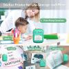 Ymiko Mini Thermal Printer Portable Sticker Maker Photo Printing for iOS Students Professionals Green (6) view 4