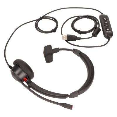EIMSOAH Call Center Headset, USB Business Headset with HD Microphone and ENC Active Noise Cancellation, Single Ear Headphone for Office Teleconferencing Customer Service