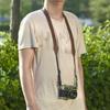 CZSLPE camera shoulder strap, safety tether camera neck strap, micro single PU leather shoulder strap, suitable for various cameras. (Brown) view 3