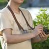 CZSLPE camera shoulder strap, safety tether camera neck strap, micro single PU leather shoulder strap, suitable for various cameras. (Brown) view 4