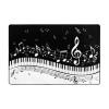 Piano Keys with Musical Notes Print Carpet 72x48in Bedroom Rug Non-Slip Area Rugs for Living Room view 1