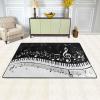 Piano Keys with Musical Notes Print Carpet 72x48in Bedroom Rug Non-Slip Area Rugs for Living Room view 2