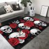 Halloween Skull Print Carpet 80x58in Bedroom Rug Non-Slip Area Rugs for Living Room view 2