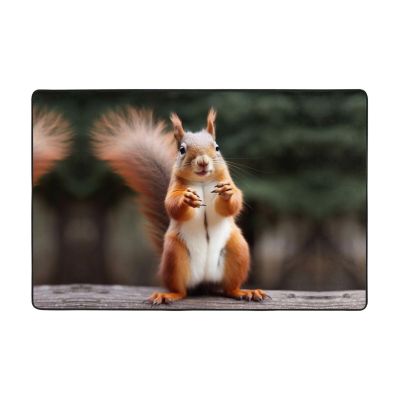 Squirrel Funny Animal Print Carpet 72x48in Bedroom Rug Non-Slip Area Rugs for Living Room