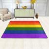 Rainbow Flag Print Carpet 72x48in Bedroom Rug Non-Slip Area Rugs for Living Room view 2