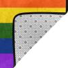 Rainbow Flag Print Carpet 72x48in Bedroom Rug Non-Slip Area Rugs for Living Room view 3