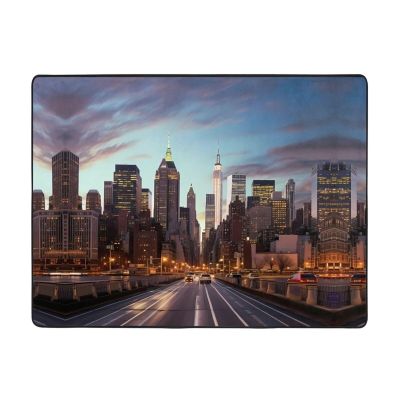 New York City Print Carpet 63x48in Bedroom Rug Non-Slip Area Rugs for Living Room