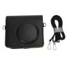 CHICIRIS PU Leather Camera Bag Adjustable Shoulder Strap Protective Case for 2 in 1 Camera and Photo Printer Black Fits Travel Photography Events view 1