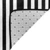 Black & White Stripe Print Carpet 72x48in Bedroom Rug Non-Slip Area Rugs for Living Room view 3
