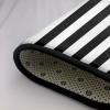 Black & White Stripe Print Carpet 72x48in Bedroom Rug Non-Slip Area Rugs for Living Room view 4