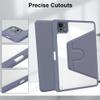360 Rotation Cover Suitable for Xiaomi Pad 7S Pro 12.5inch 2025 with Pen Holder Hard Clear Acrylic Stand Case(Sky Blue) view 4