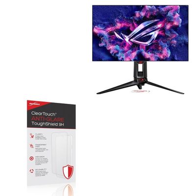 BoxWave Screen Protector Compatible With ASUS ROG Swift OLED PG27AQDP - ClearTouch Anti-Glare ToughShield 9H (2-Pack), Anti-Glare 9H Tough Flexible Film Screen Protector