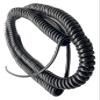 Telephone Cable Coiled Mains Flex Curly Spring Cord, Black 5 Cores Spring Wire Power Extension Cord Telescopic Spiral Cable Copper Core Elastic Shrinkable(Stretch 3.75 Meters) view 2