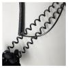Telephone Cable Coiled Mains Flex Curly Spring Cord, Black 5 Cores Spring Wire Power Extension Cord Telescopic Spiral Cable Copper Core Elastic Shrinkable(Stretch 3.75 Meters) view 3
