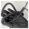 Telephone Cable Coiled Mains Flex Curly Spring Cord, Black 5 Cores Spring Wire Power Extension Cord Telescopic Spiral Cable Copper Core Elastic Shrinkable(Stretch 3.75 Meters) view 4