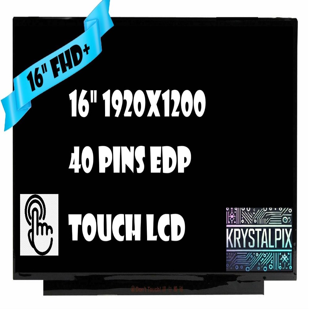 Replacement Touch LCD for HP OMNIBOOK 5 2K 16-af1173cl LCD Screen 16" FHD+ 40 Pins LED Display Touch Panel (for Touch Screen Only) By KrystalPix
