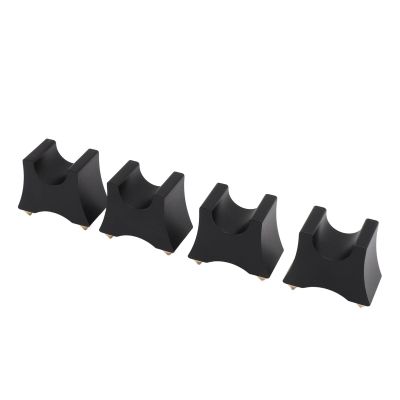 Bewinner HiFi Cable Spike Stand, HiFi Wire Tray Holder Shock Absorbing Aluminum Alloy 4pcs Prevent Slip for CD DVD Player for Amplifier (Black)