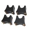 Bewinner HiFi Cable Spike Stand, HiFi Wire Tray Holder Shock Absorbing Aluminum Alloy 4pcs Prevent Slip for CD DVD Player for Amplifier (Black) view 4