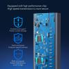 Denash Powered USB 3.0 Data Hub,10 USB 3.0 Data Ports with Individual Switch,USB Data Hub Splitter with 60W Power Adapter for Laptop PC 100240V (US Plug) view 2